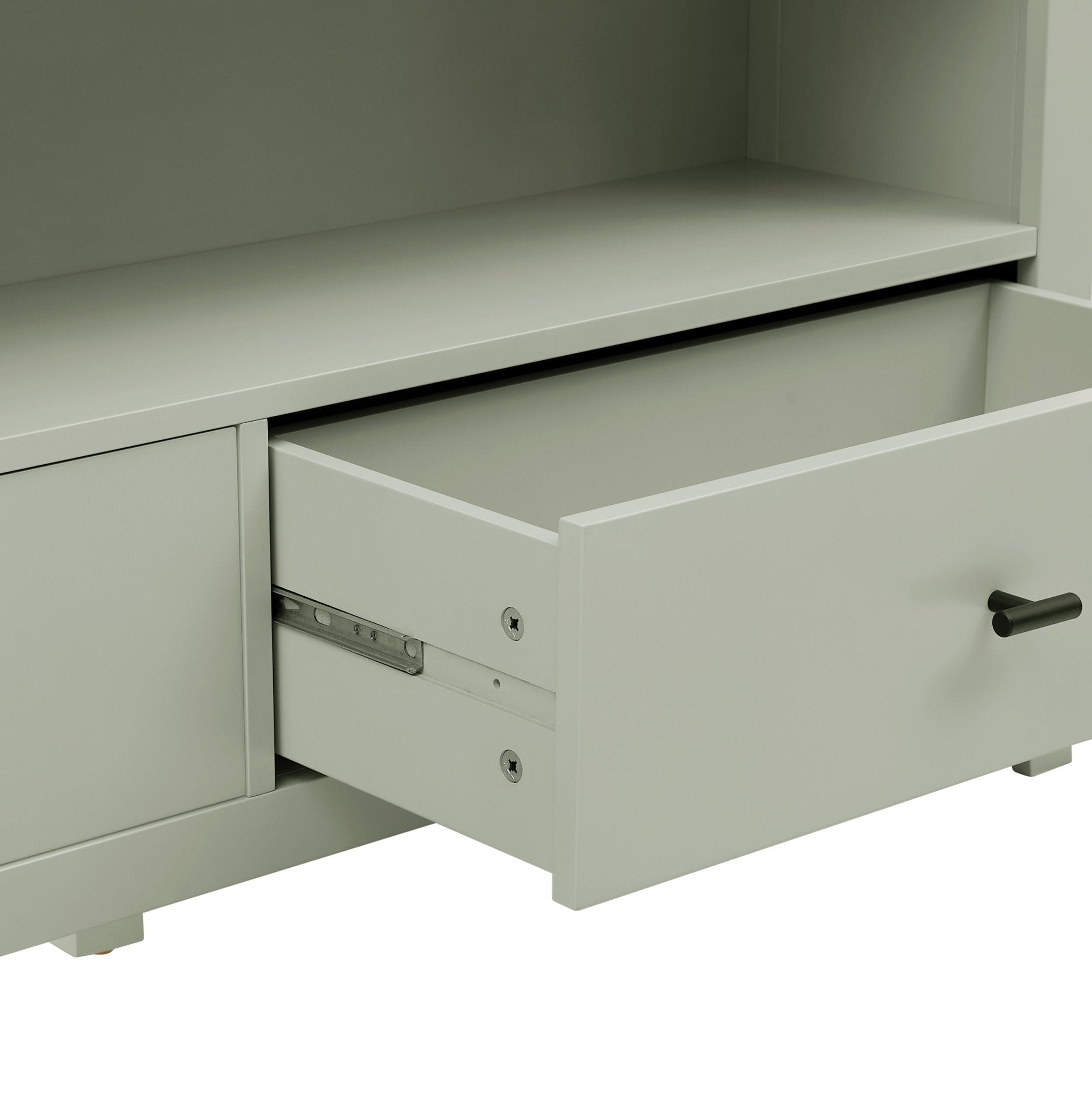 Dusklia - Poppy Bookshelf with Drawer - Sage Green
