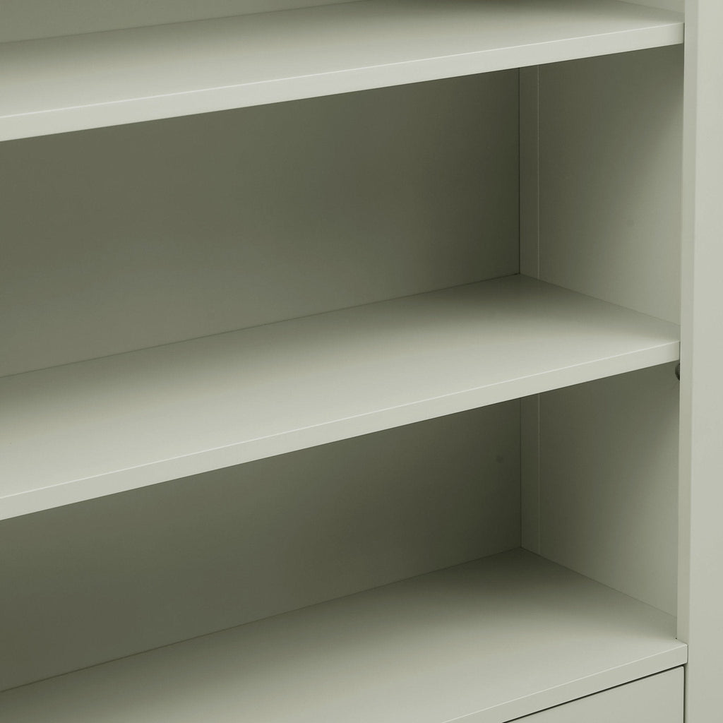 Dusklia - Poppy Bookshelf with Drawer - Sage Green