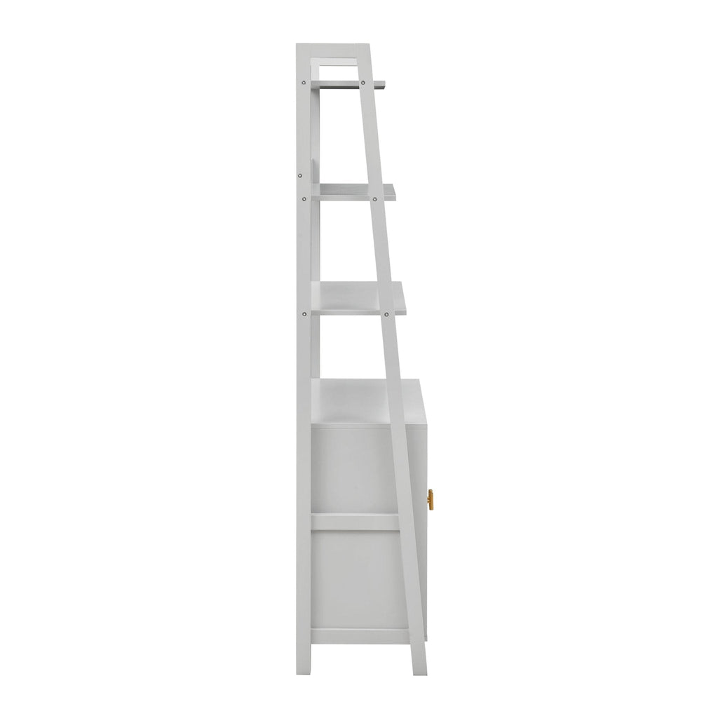 Dusklia - Poppy Hallway Shelf with Cupboard - Grey