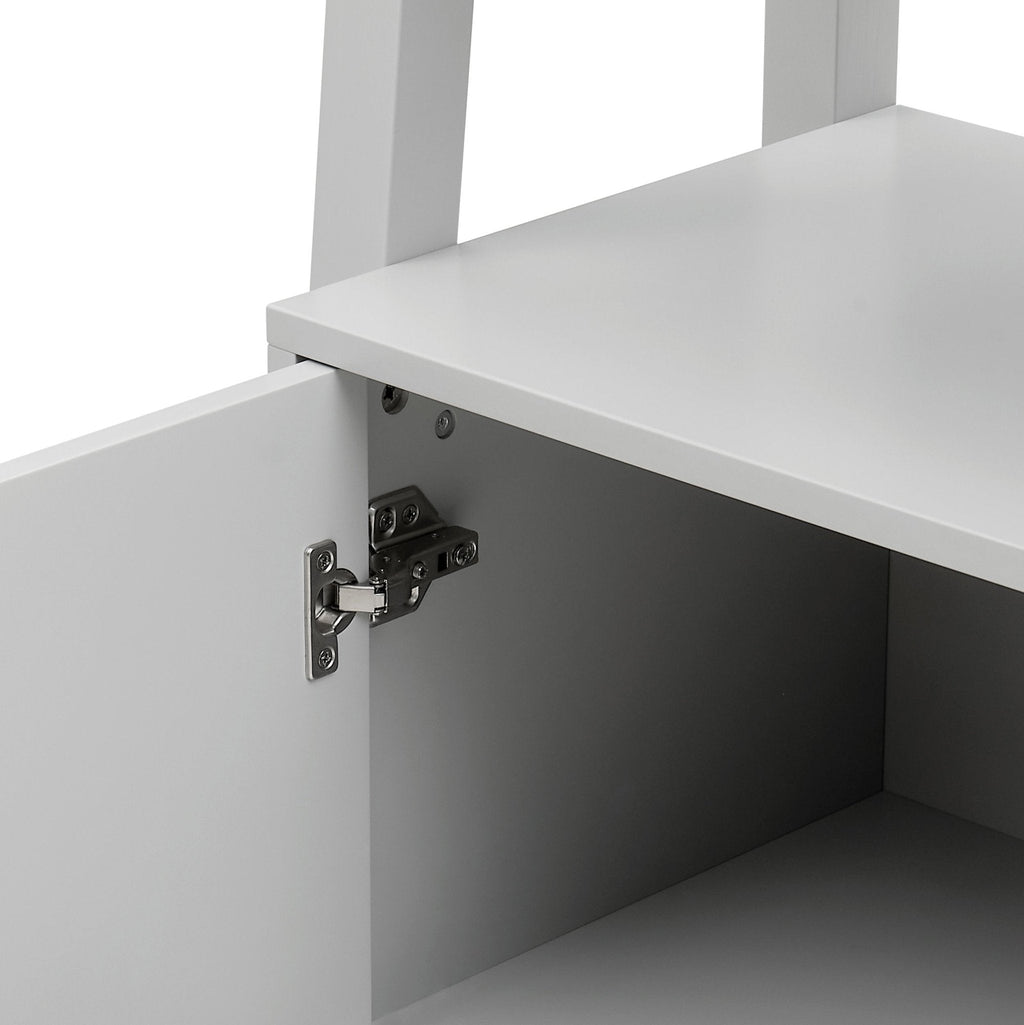 Dusklia - Poppy Hallway Shelf with Cupboard - Grey