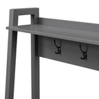 Dusklia - Poppy Hallway Shelf with Hooks - Charcoal