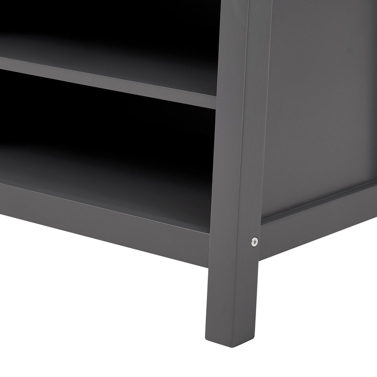 Dusklia - Poppy Hallway Shelf with Hooks - Charcoal