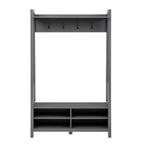 Dusklia - Poppy Hallway Shelf with Hooks - Charcoal