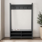 Dusklia - Poppy Hallway Shelf with Hooks - Charcoal