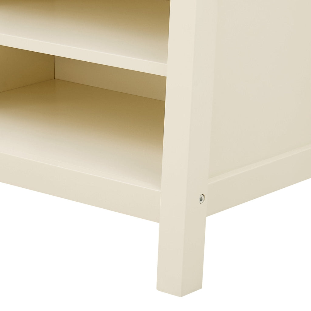 Dusklia - Poppy Hallway Shelf with Hooks - Cream