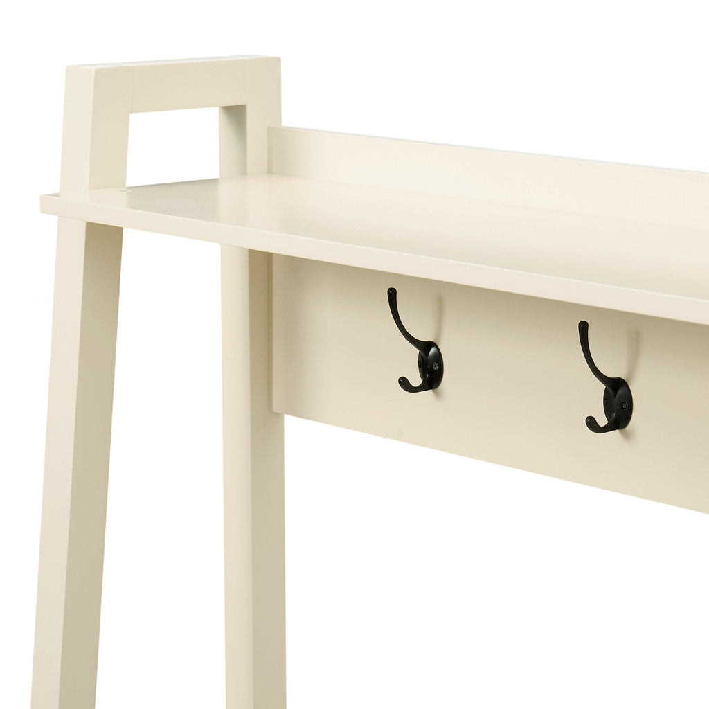 Dusklia - Poppy Hallway Shelf with Hooks - Cream