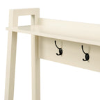 Dusklia - Poppy Hallway Shelf with Hooks - Cream