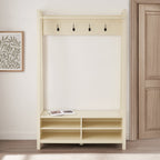 Dusklia - Poppy Hallway Shelf with Hooks - Cream