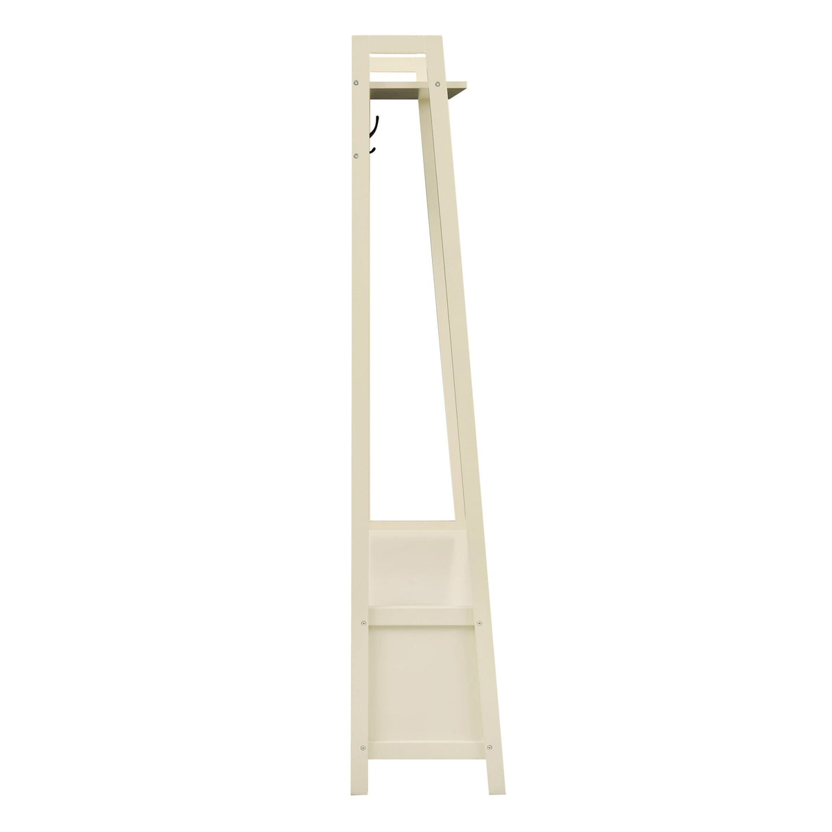 Dusklia - Poppy Hallway Shelf with Hooks - Cream