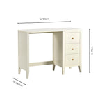 Dusklia - Poppy Large Dressing Table with Drawers - Cream