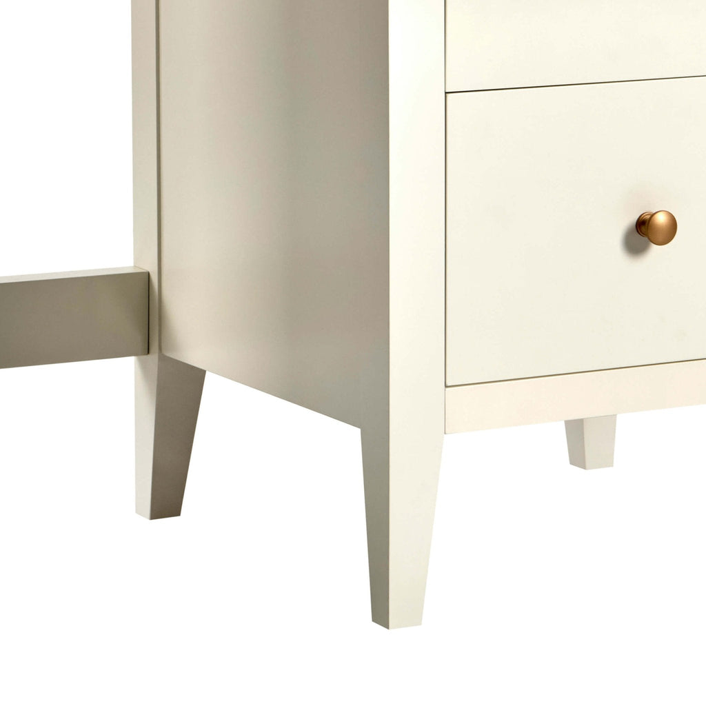 Grande Coiffeuse Poppy avec Tiroirs - Crème