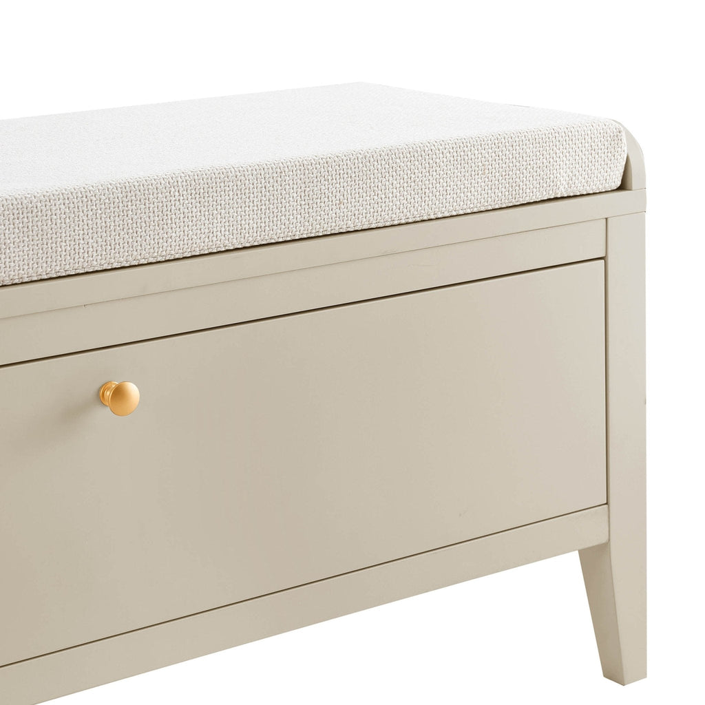 Dusklia - Poppy Seated Storage Cabinet - Cream