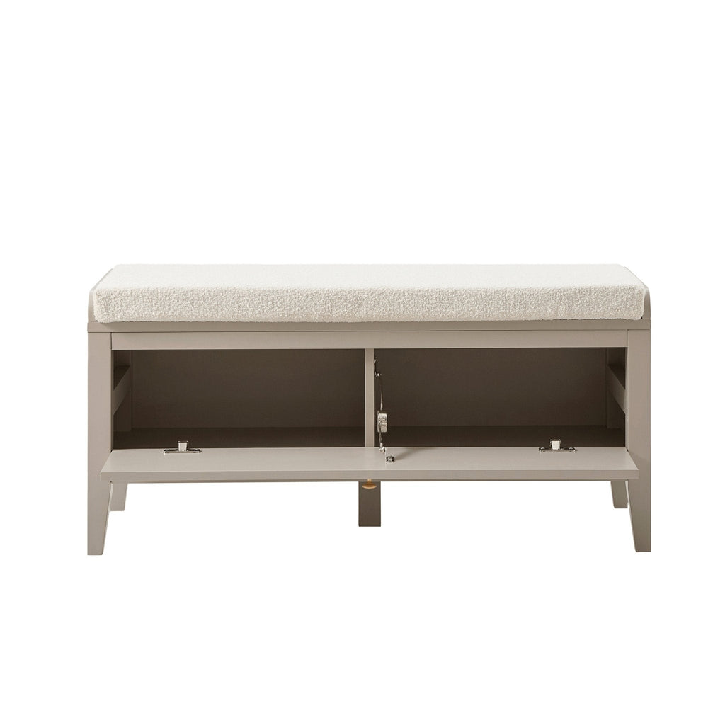Dusklia - Poppy Seated Storage Cabinet  - Taupe