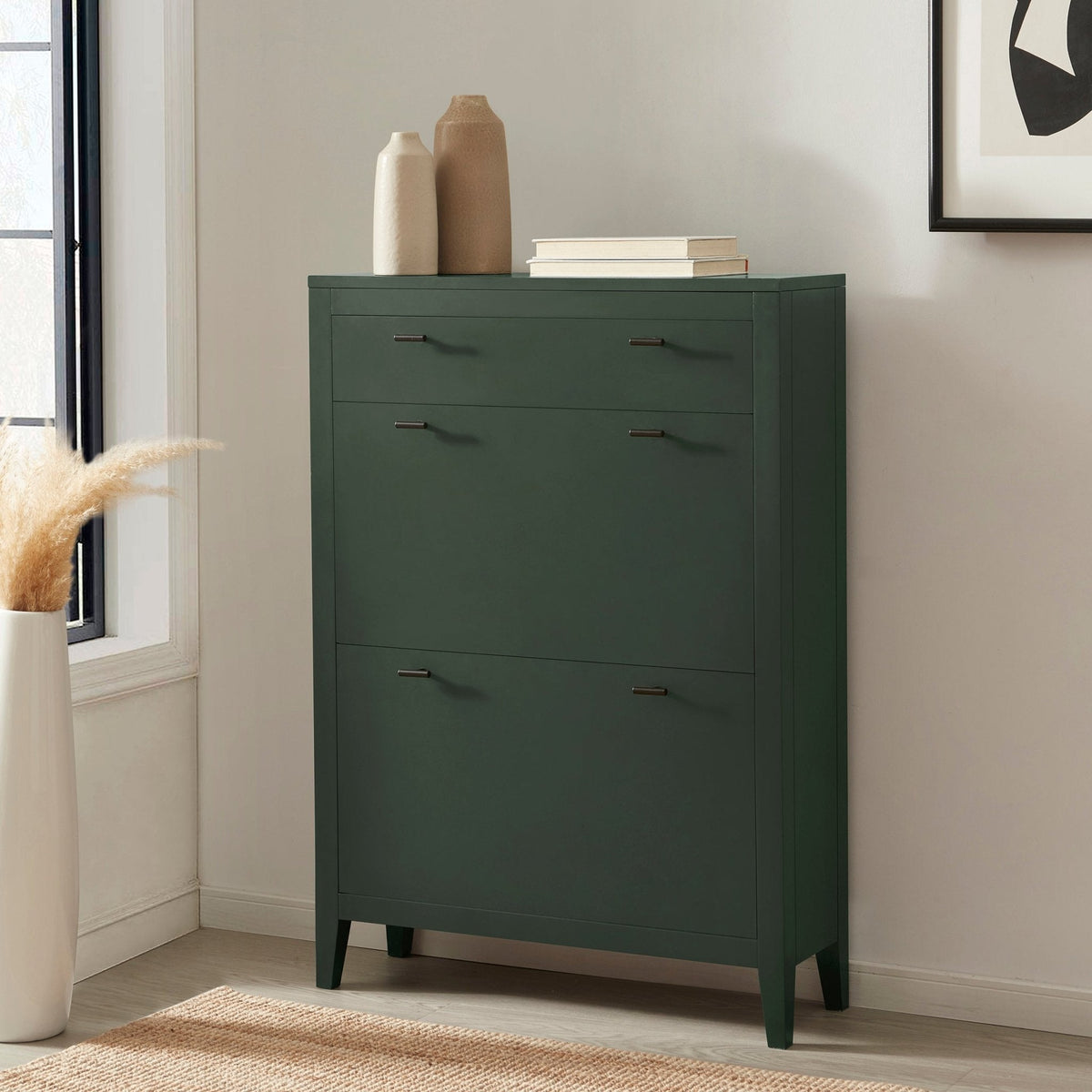 Dusklia - Poppy Shoe Cabinet - Forest Green