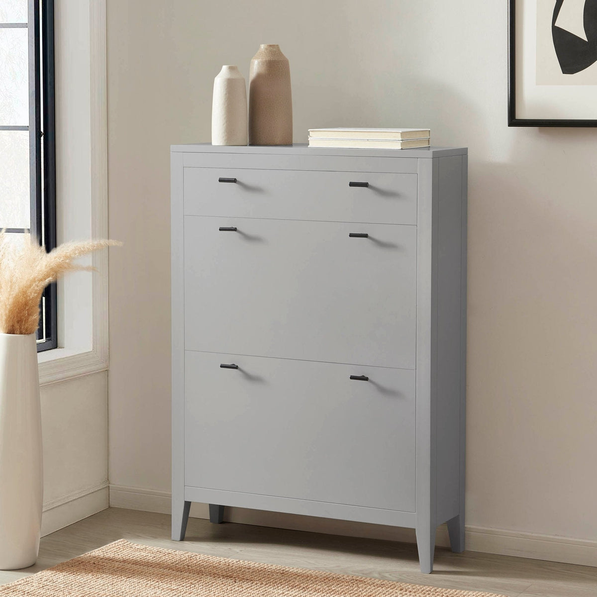 Dusklia - Poppy Shoe Cabinet - Grey