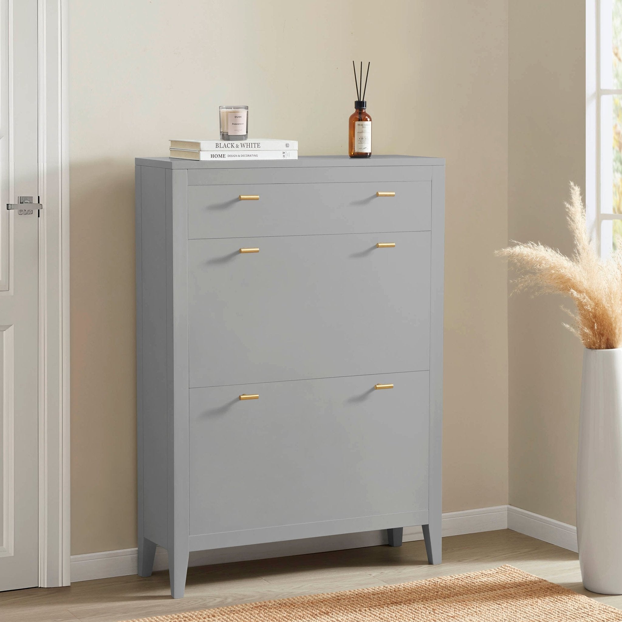 Dusklia - Poppy Shoe Cabinet - Grey