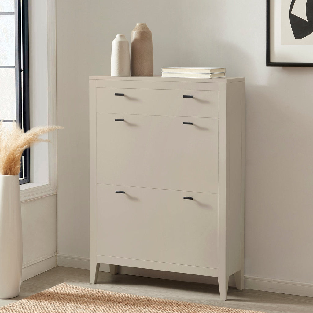 Dusklia - Poppy Shoe Cabinet - Pebble