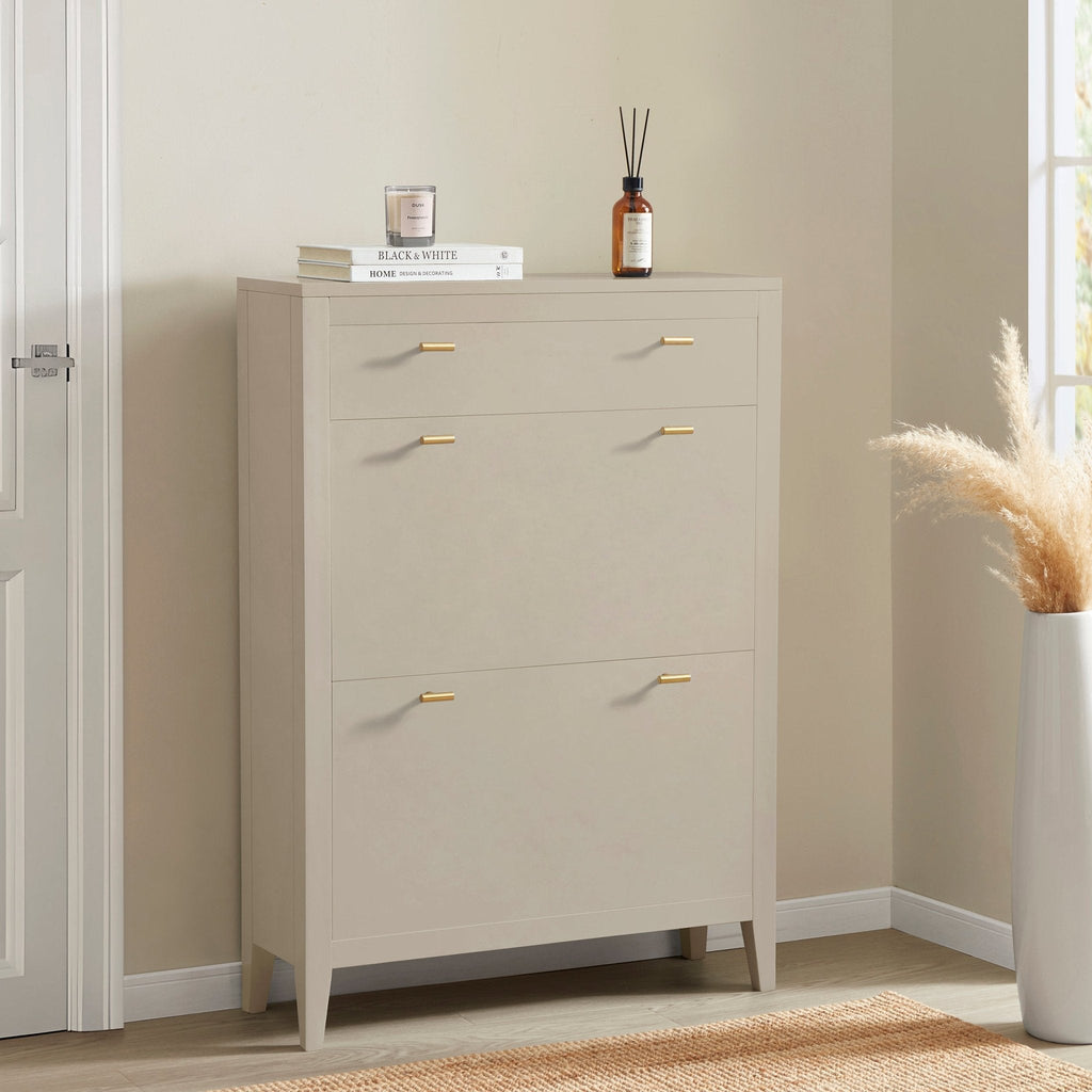Dusklia - Poppy Shoe Cabinet - Pebble