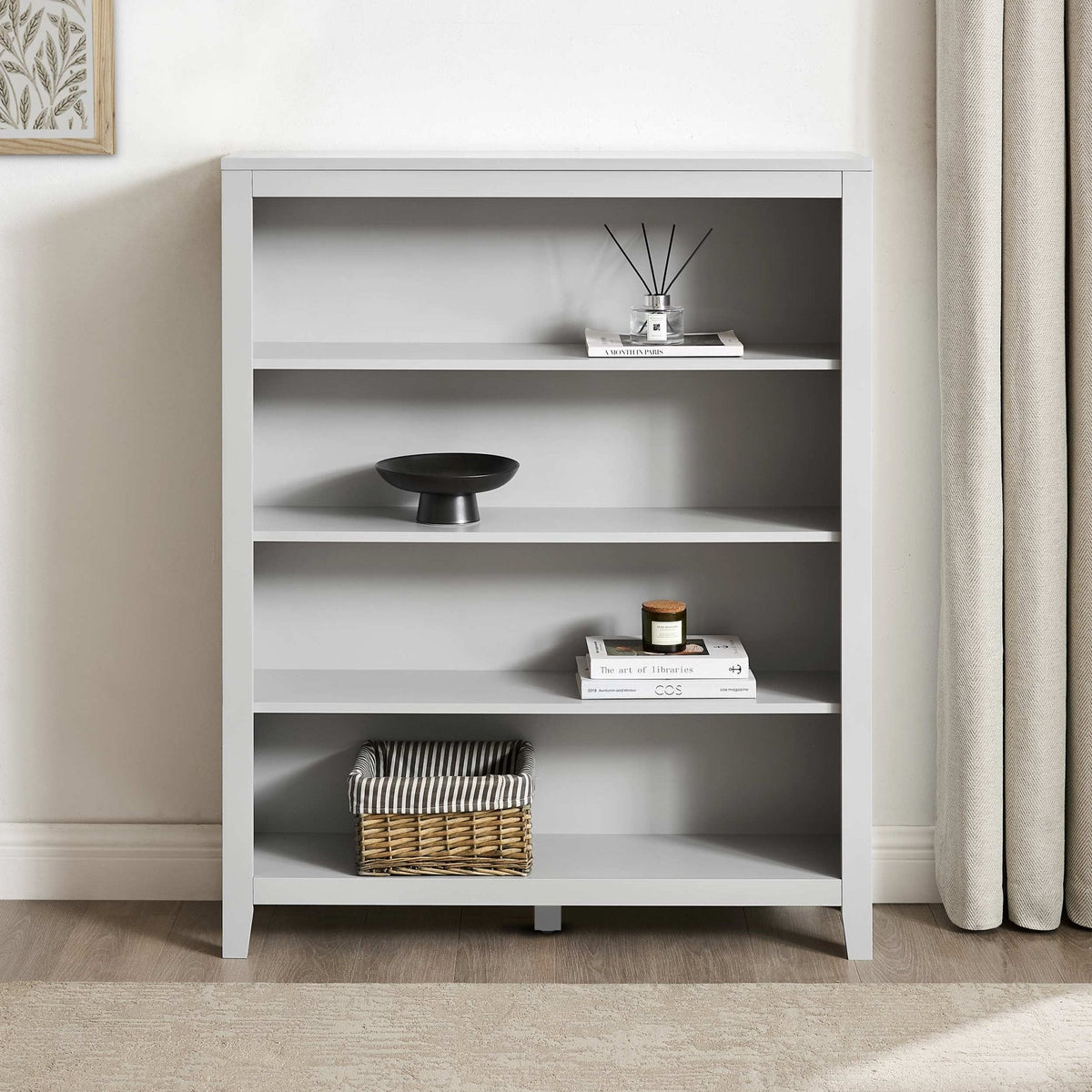 Dusklia - Poppy Small Bookshelf - Grey