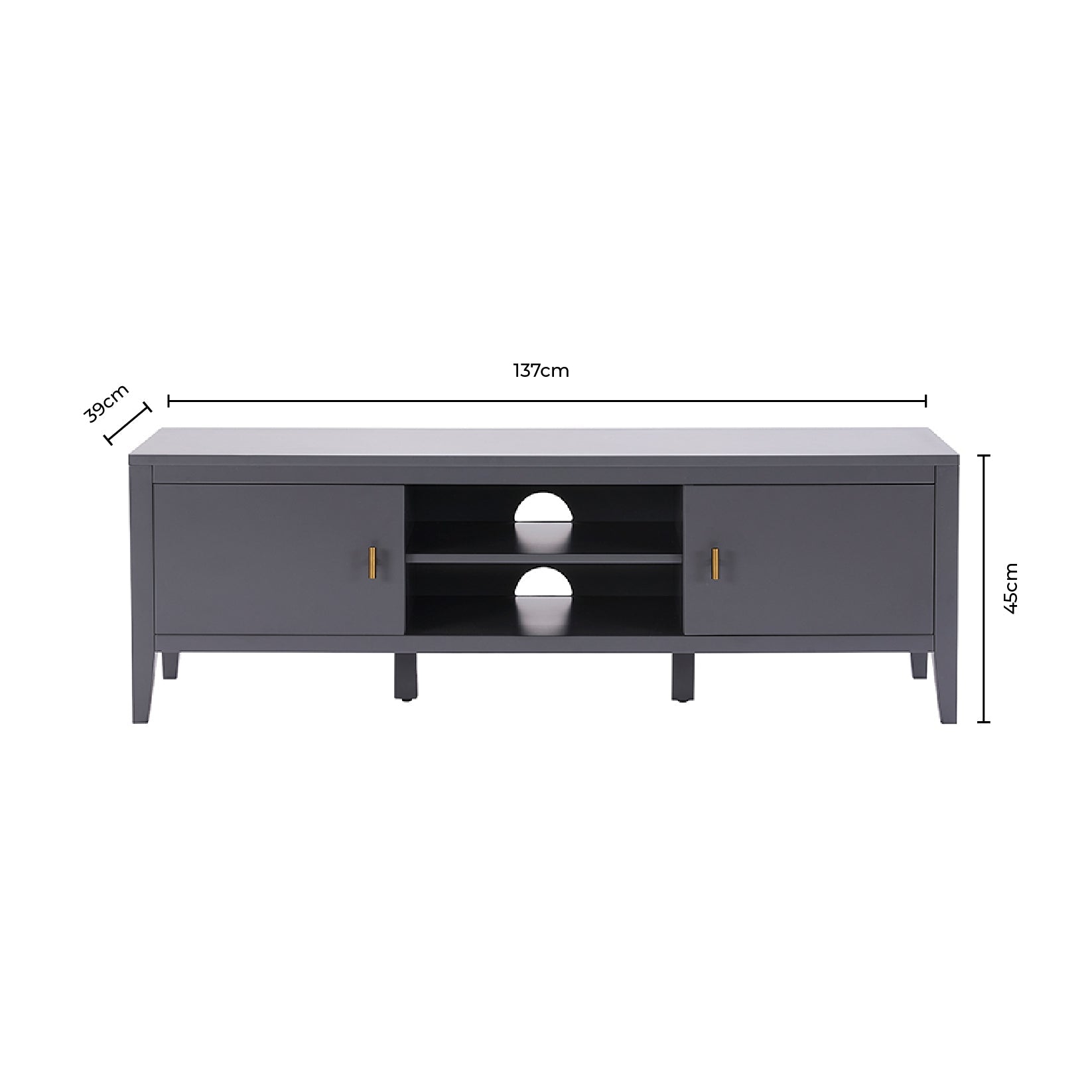 Dusklia - Poppy TV Unit - Grey