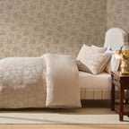 Dusklia - Portia Jacquard Waffle Duvet Cover & Pillowcase Set - Stone