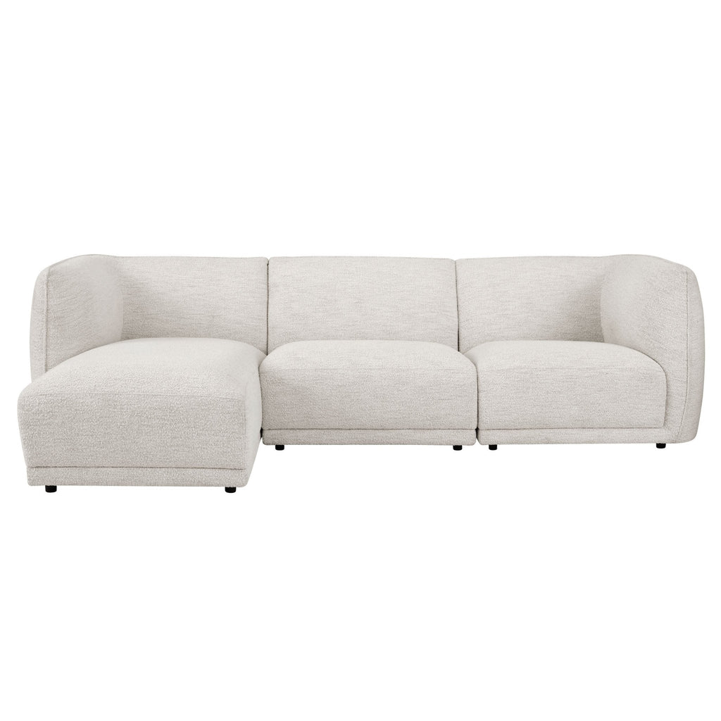Dusklia - Porto Left Hand Modular Chaise - Boucle Ivory