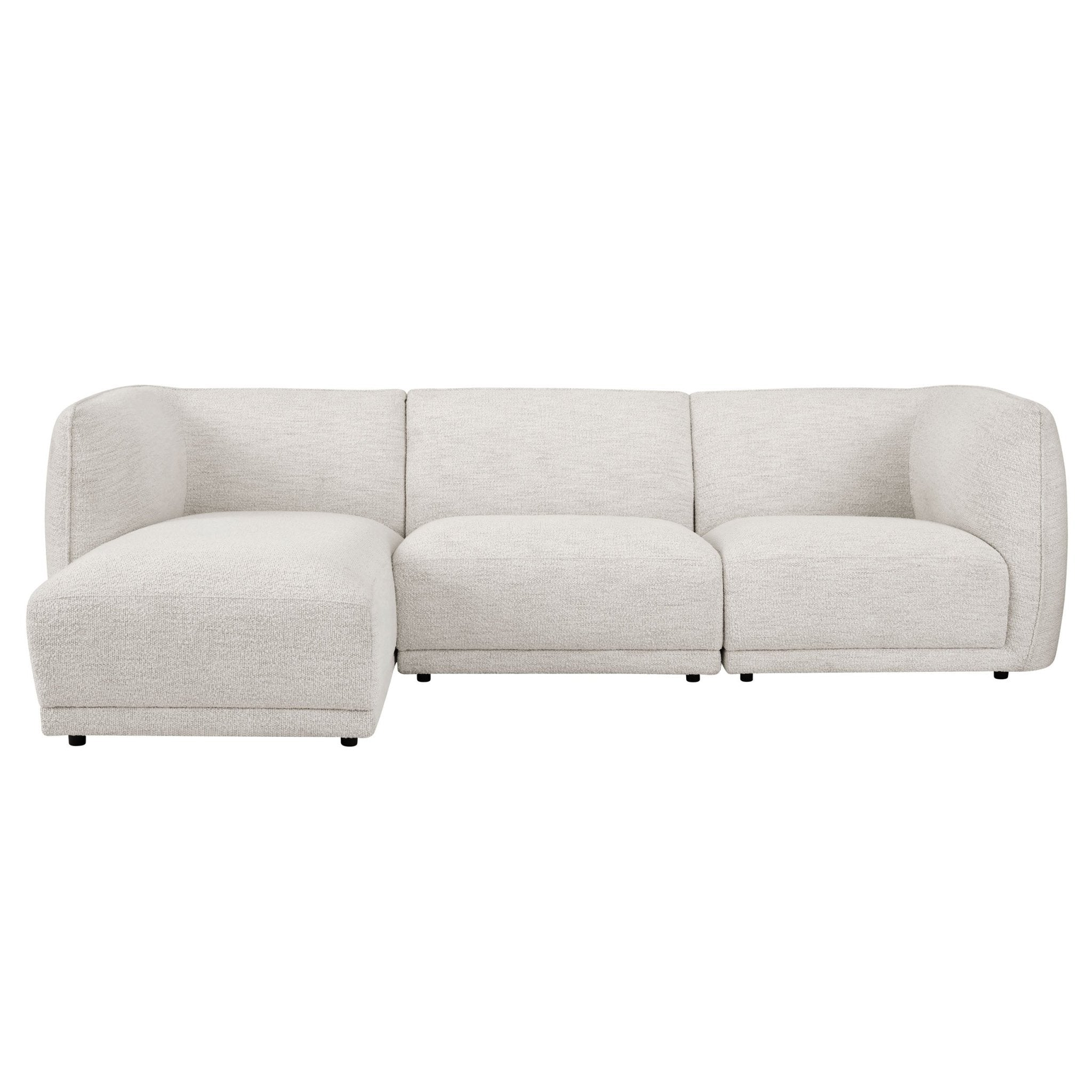 Dusklia - Porto Left Hand Modular Chaise - Boucle Ivory