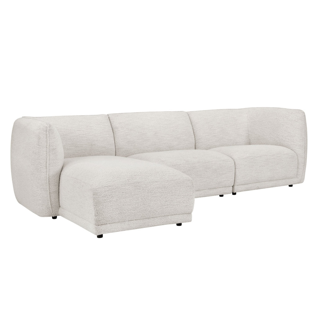 Dusklia - Porto Left Hand Modular Chaise - Boucle Ivory