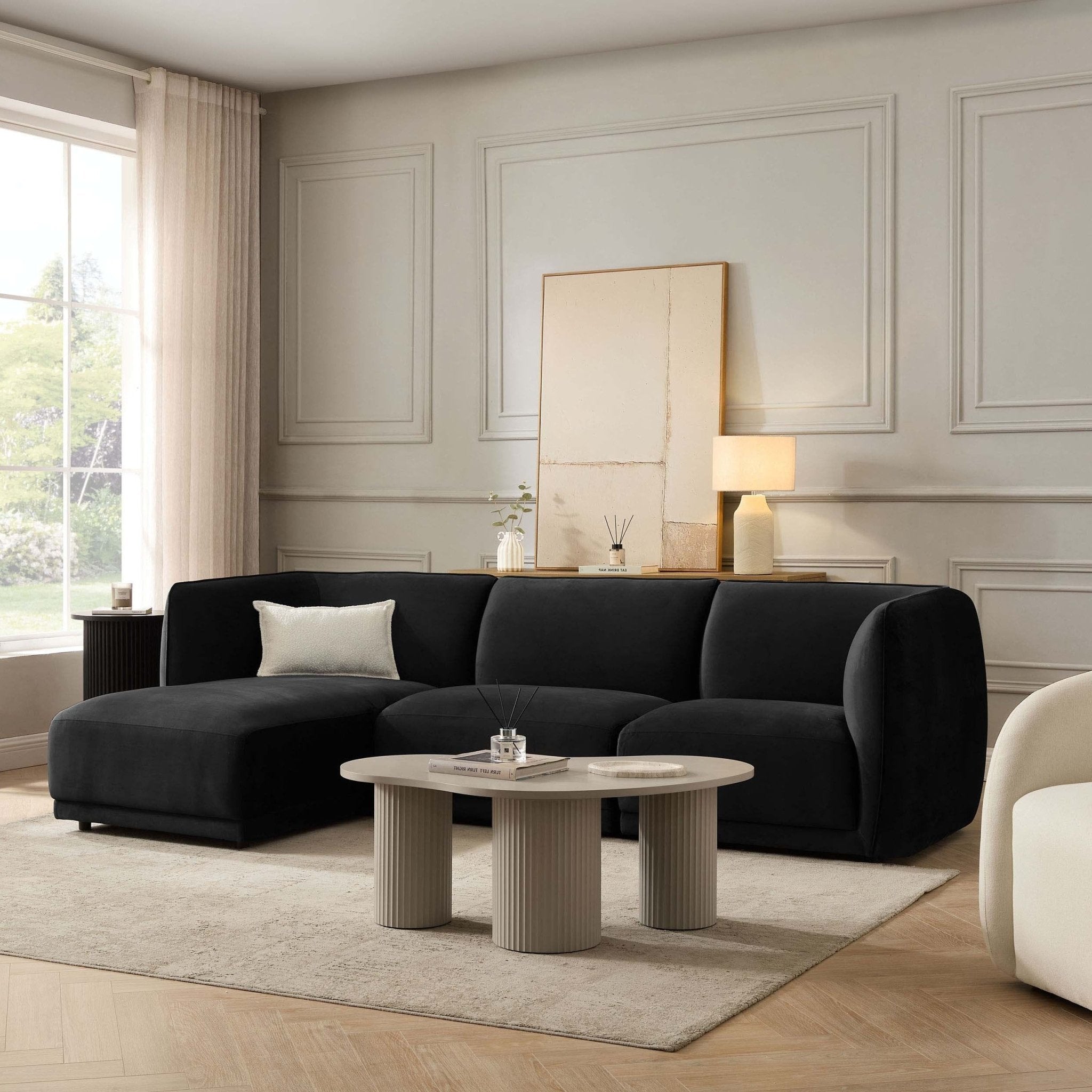 Dusklia - Porto Left Hand Modular Chaise - Velvet Ink