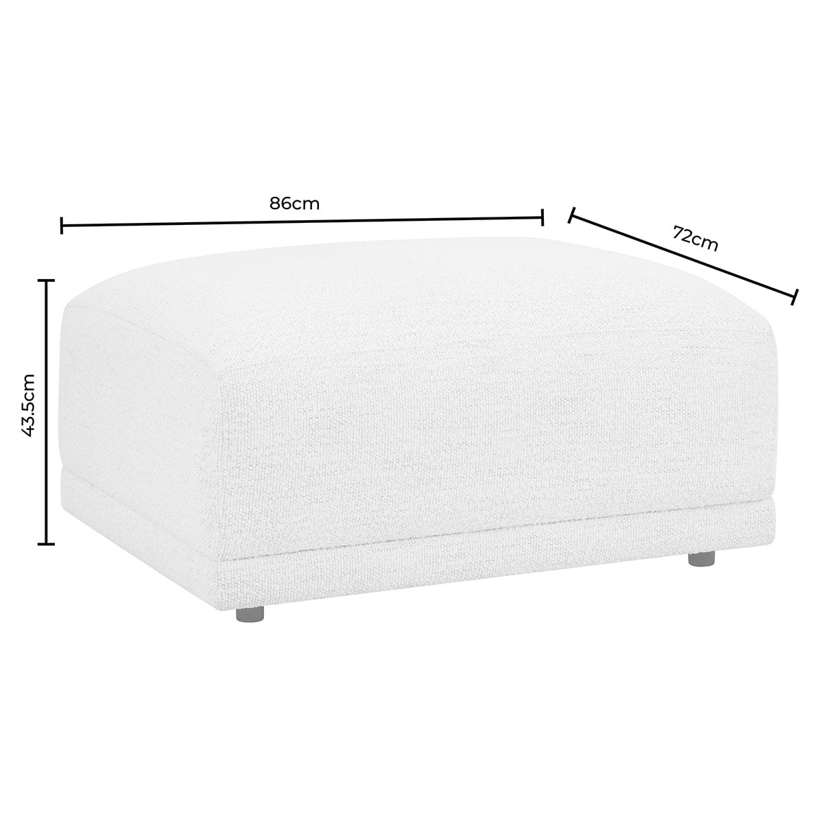 Dusklia - Porto Pouffe - Boucle Ivory