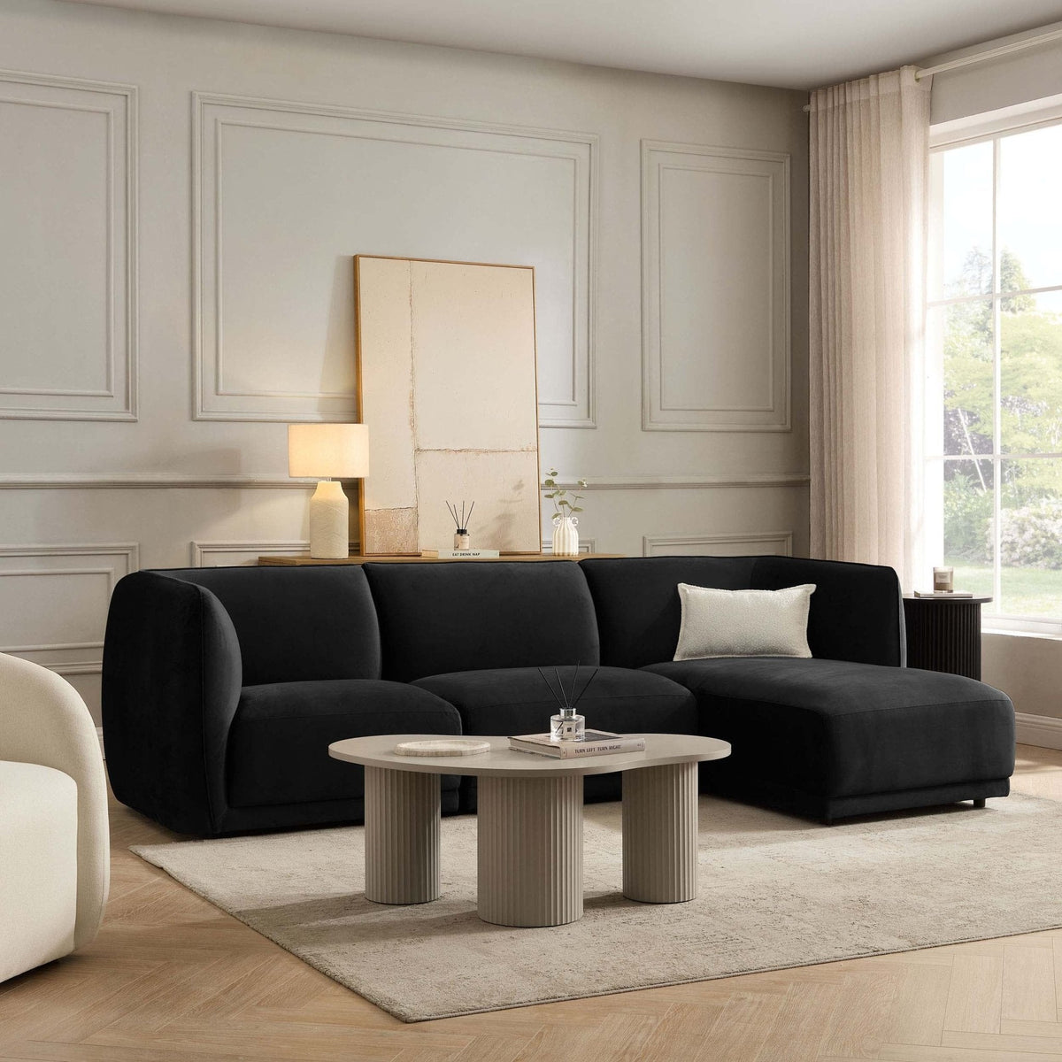Dusklia - Porto Right Hand Modular Chaise - Velvet Ink