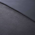 Dusklia - Portofino Waffle 100% Cotton Duvet Cover 200 Thread Count - Midnight Navy