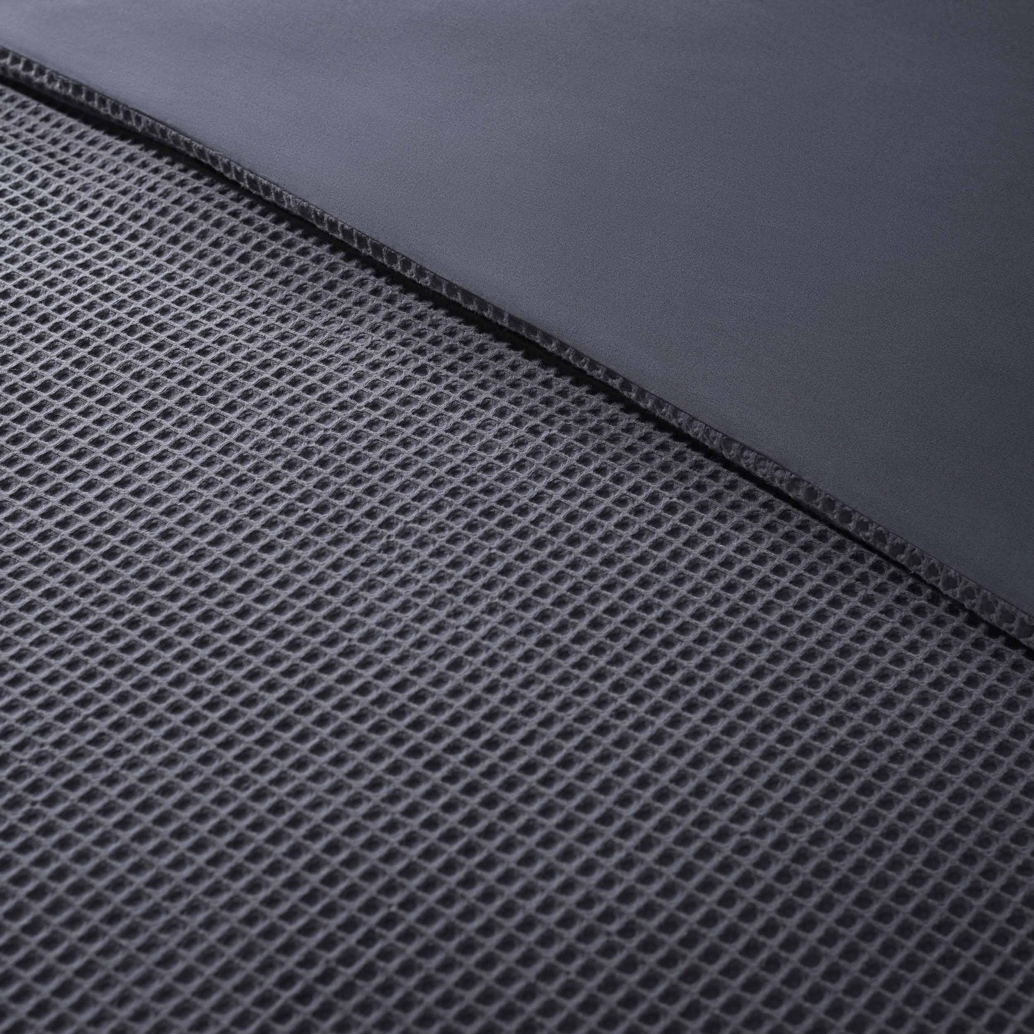 Dusklia - Portofino Waffle 100% Cotton Duvet Cover 200 Thread Count - Midnight Navy