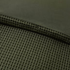 Dusklia - Portofino Waffle 100% Cotton Duvet Cover 200 Thread Count - Forest Green