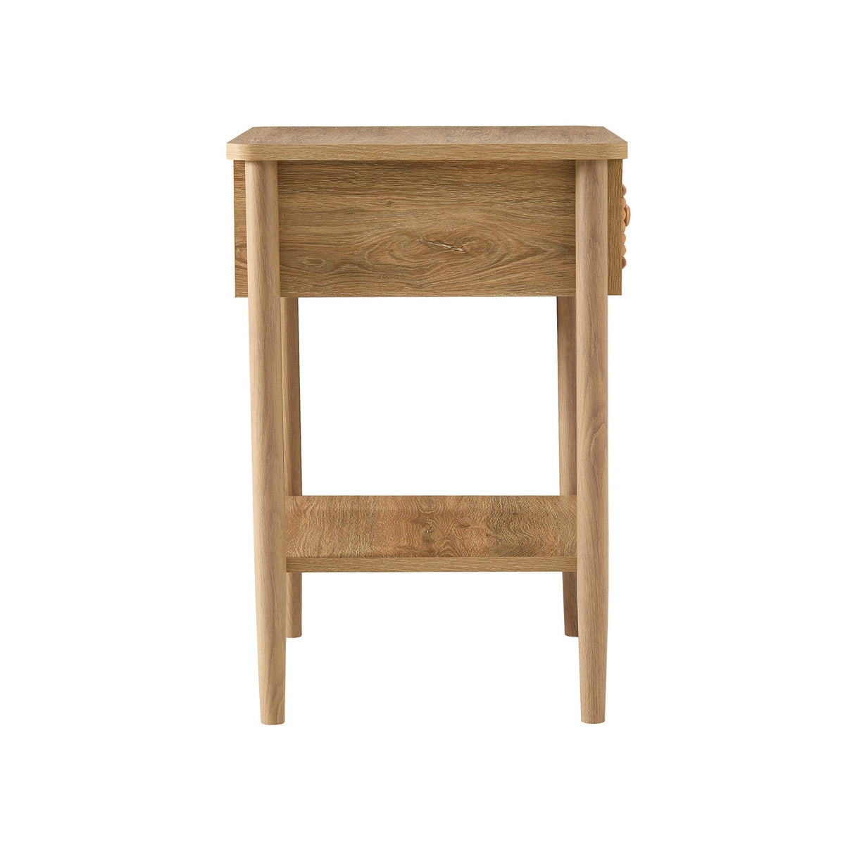 Dusklia - Posy Bobbin 1 Drawer Nightstand - Light Wood