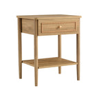Dusklia - Posy Bobbin 1 Drawer Nightstand - Light Wood
