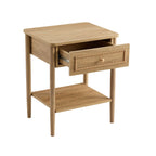 Dusklia - Posy Bobbin 1 Drawer Nightstand - Light Wood