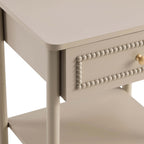 Dusklia - Posy Bobbin 1 Drawer Nightstand - Taupe
