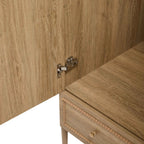 Dusklia - Posy Bobbin 2 Door Wardrobe with Drawer - Light Wood