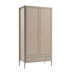 Dusklia - Posy Bobbin 2 Door Wardrobe with Drawer - Taupe