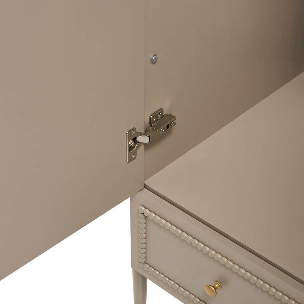 Dusklia - Posy Bobbin 2 Door Wardrobe with Drawer - Taupe