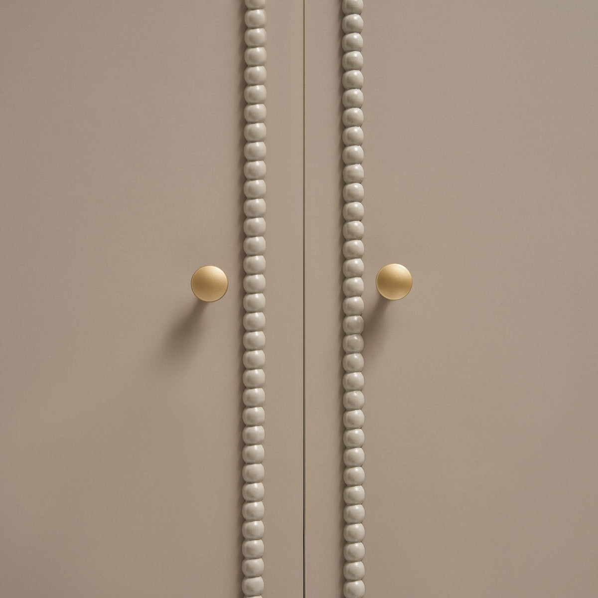 Dusklia - Posy Bobbin 2 Door Wardrobe with Drawer - Taupe