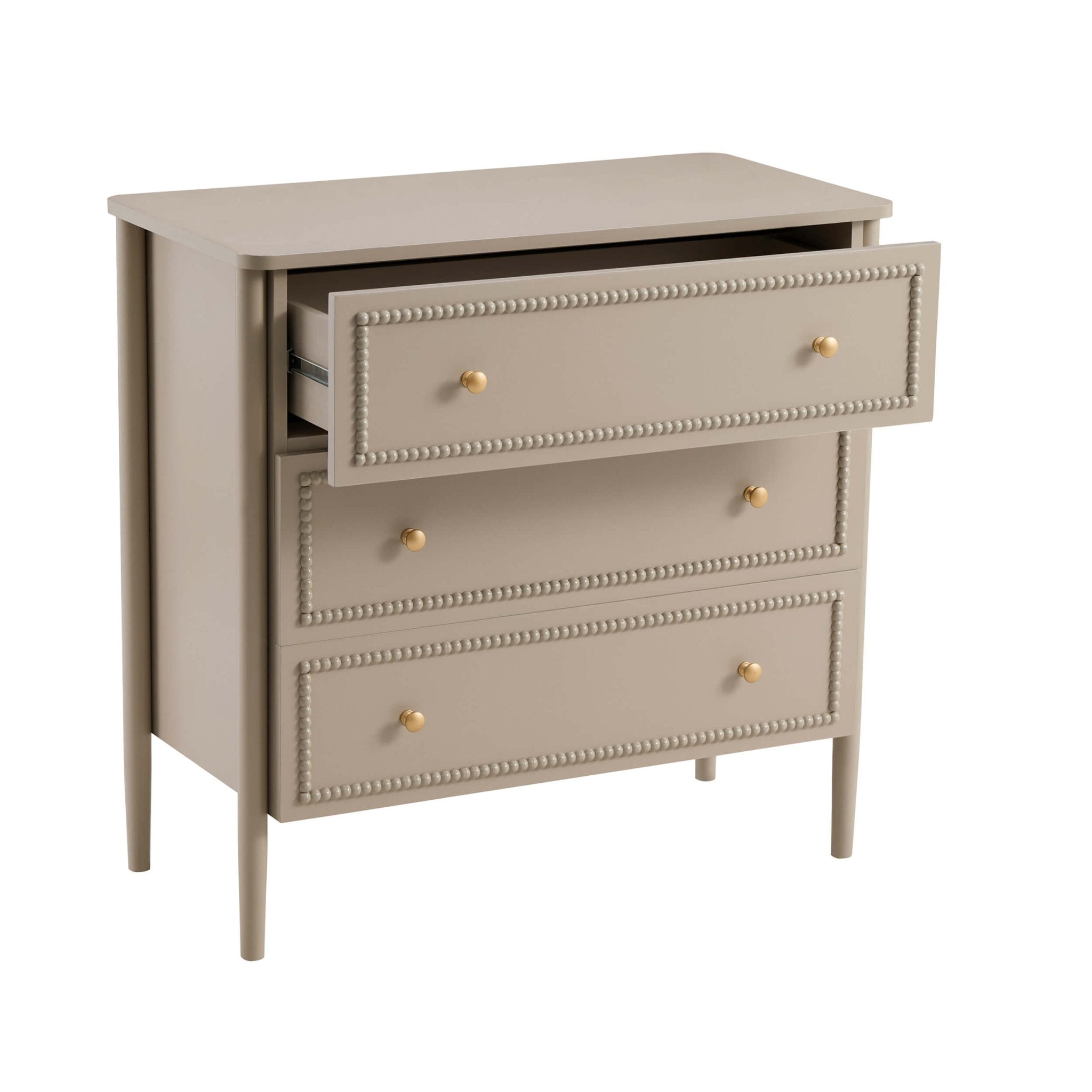 Dusklia - Posy Bobbin 3 Drawer Chest - Taupe