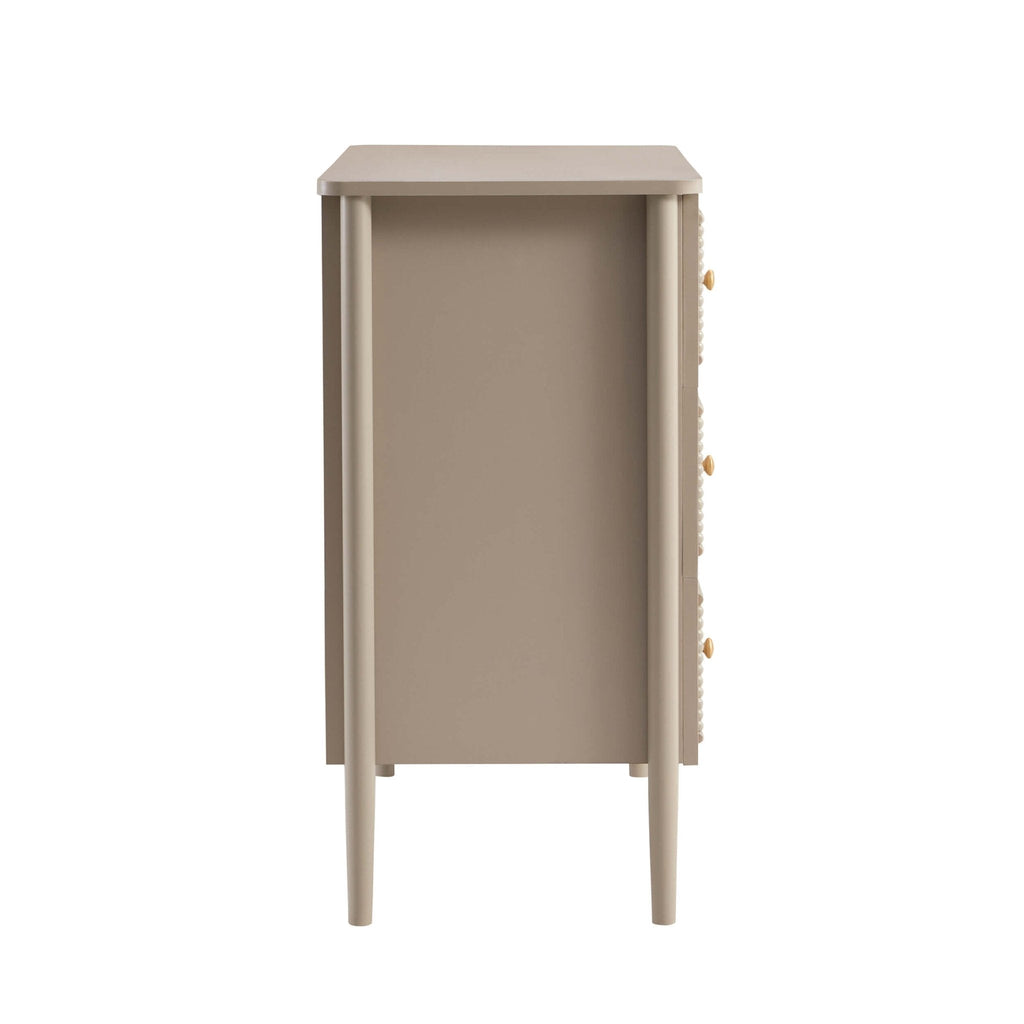 Dusklia - Posy Bobbin 3 Drawer Chest - Taupe