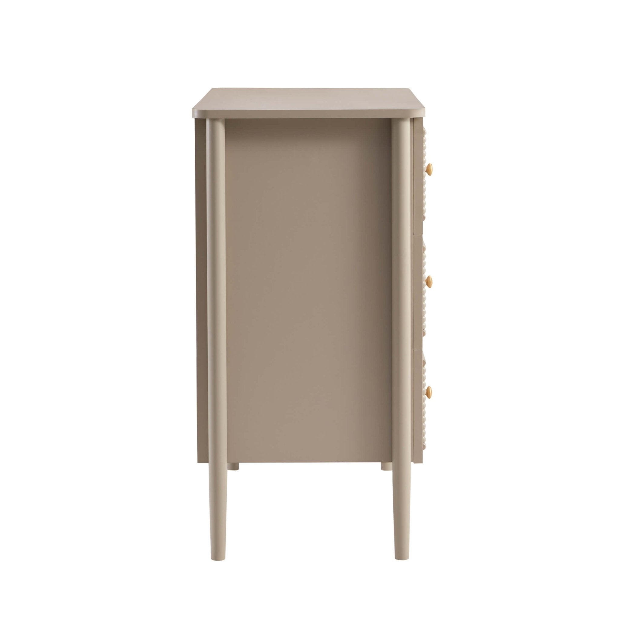 Dusklia - Posy Bobbin 3 Drawer Chest - Taupe