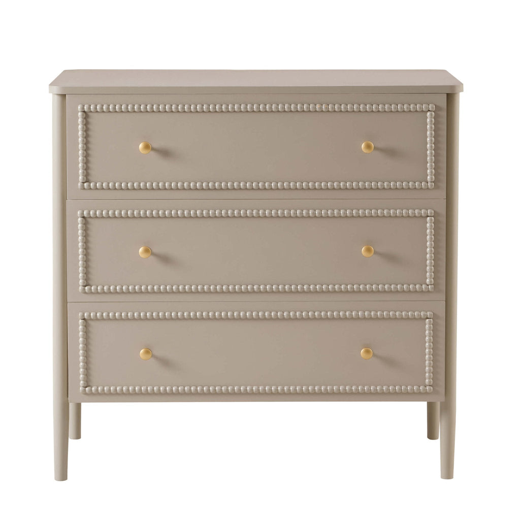 Dusklia - Posy Bobbin 3 Drawer Chest - Taupe