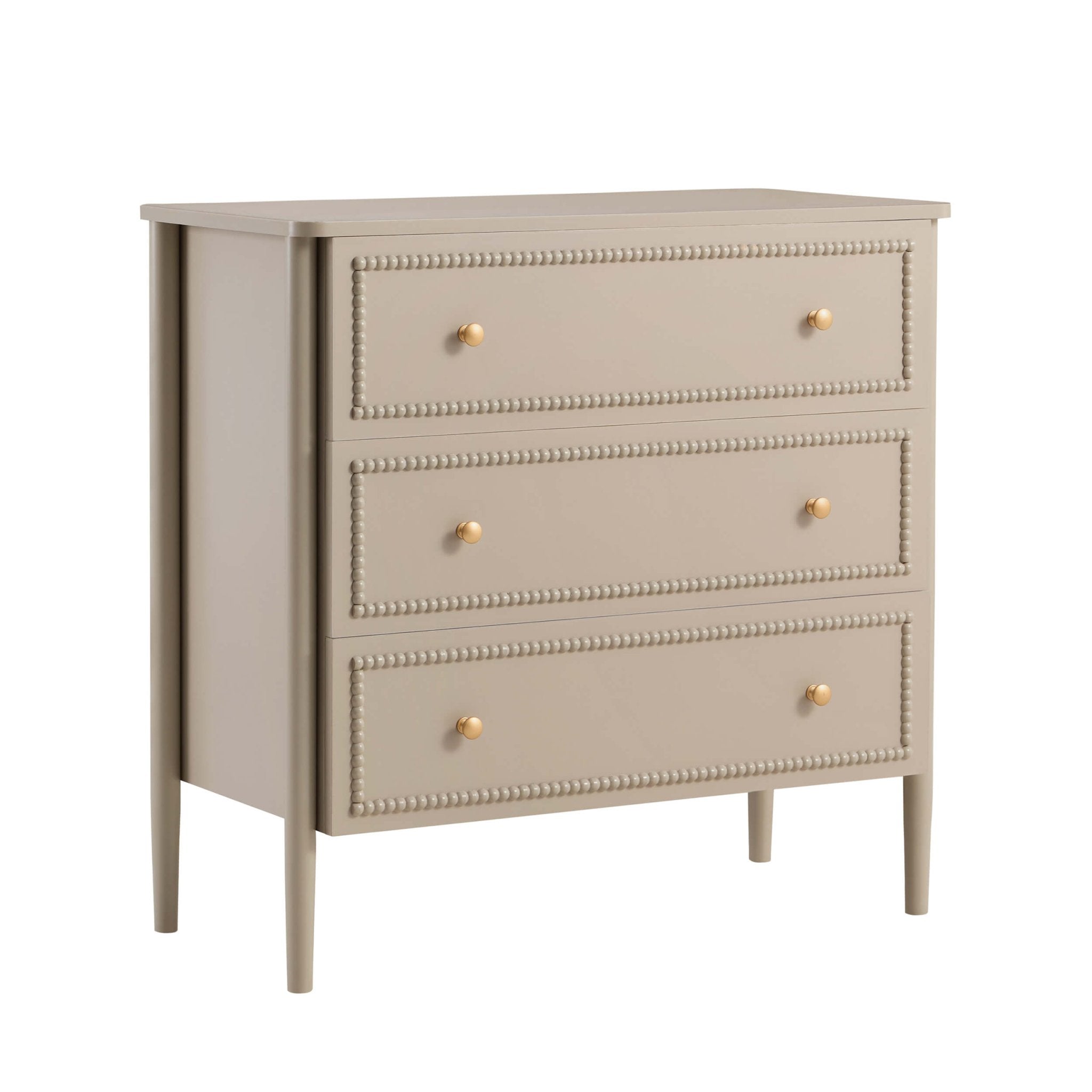 Dusklia - Posy Bobbin 3 Drawer Chest - Taupe