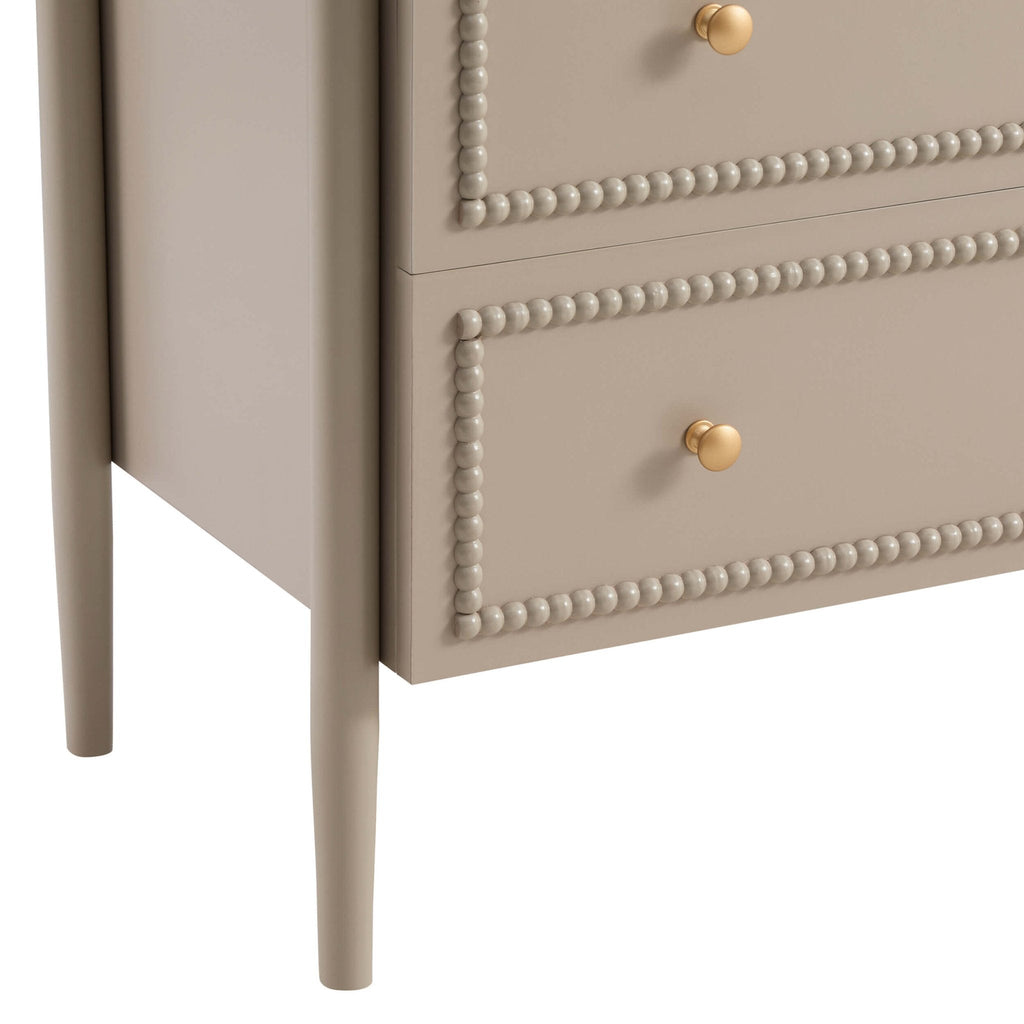 Dusklia - Posy Bobbin 3 Drawer Chest - Taupe
