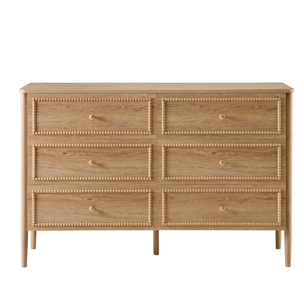 Dusklia - Posy Bobbin 6 Drawer Chest - Light Wood
