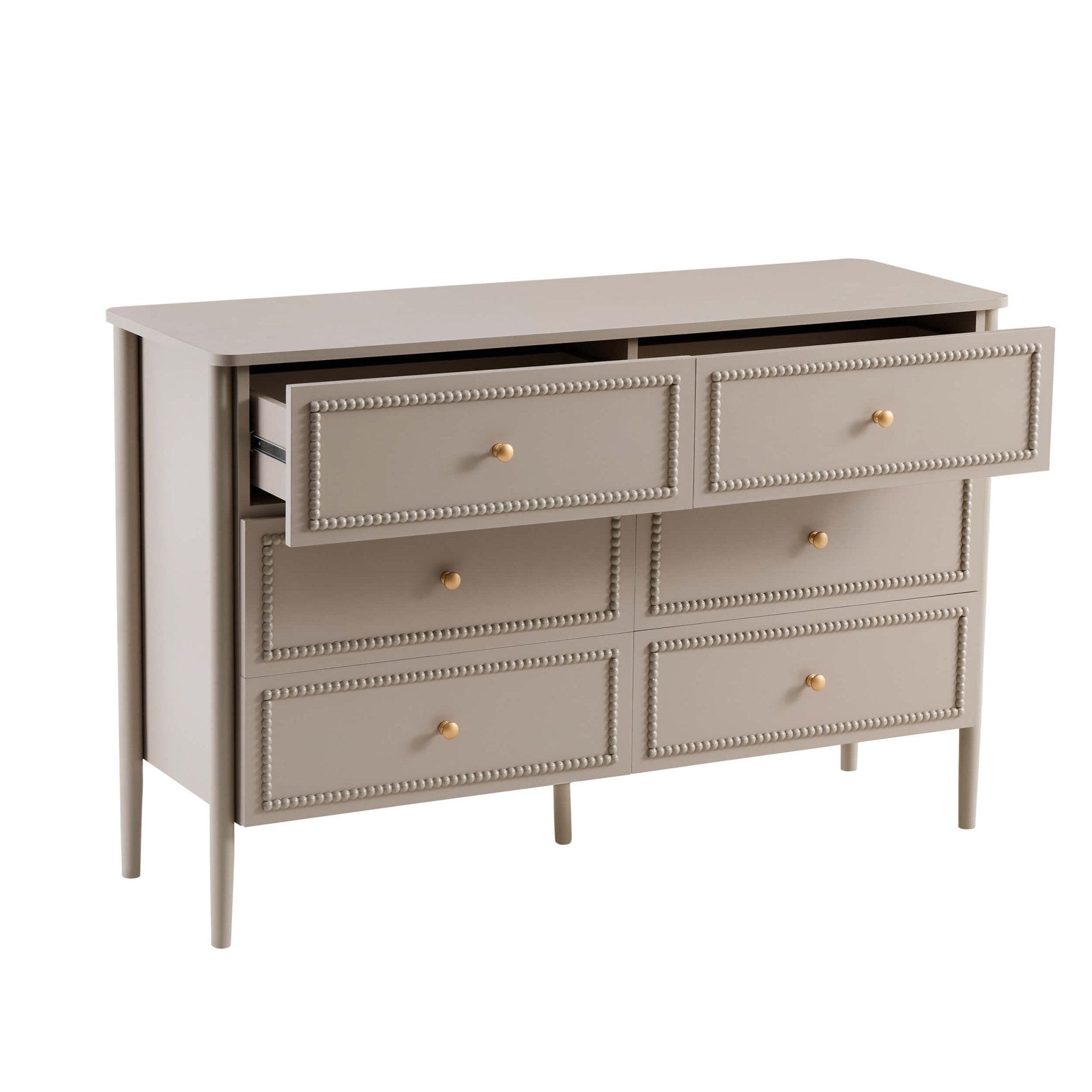 Dusklia - Posy Bobbin 6 Drawer Chest - Taupe